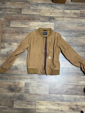 Carhartt Tan Canvas Bomber Jacket